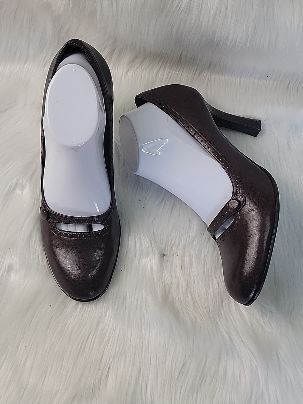 FRANCO SARTO Brown Victorian Retro Boho Career Professional Slip On Heels 10